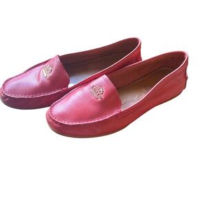 Coach Pink‎ Coral Leather Driving Loafers 8.5